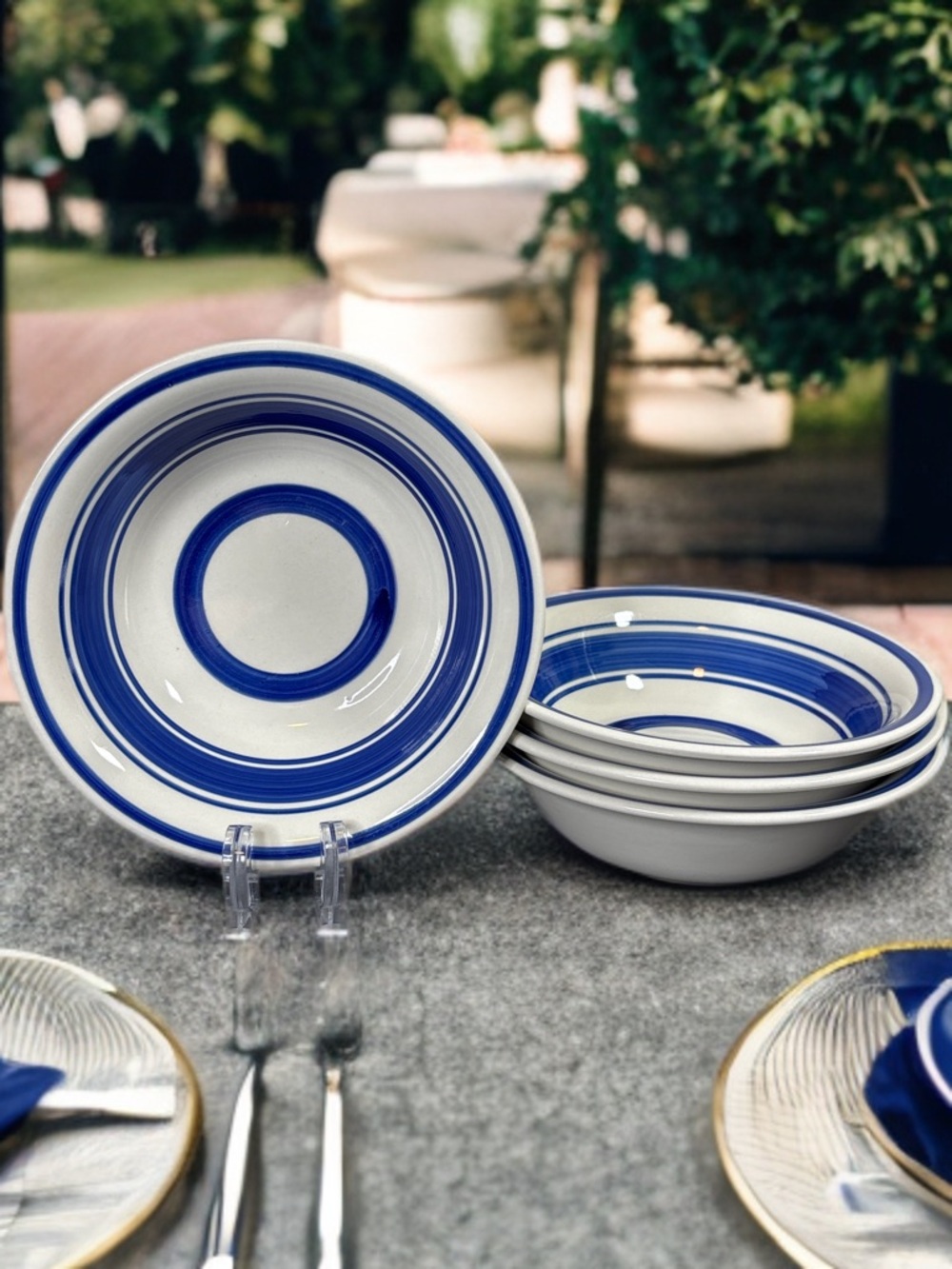 Royal Norfolk Soup/Salad Bowls Set of 4.